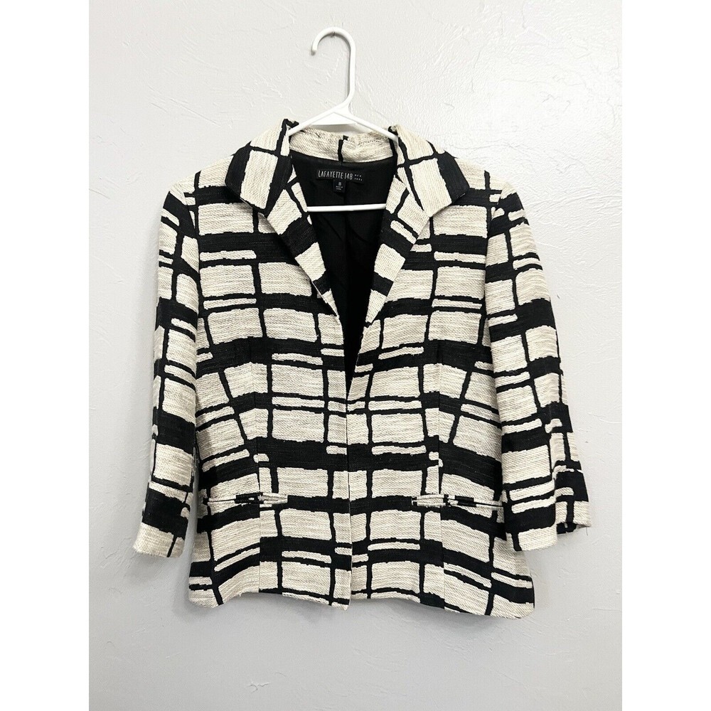 Lafayette 148 New York Black and White Blazer